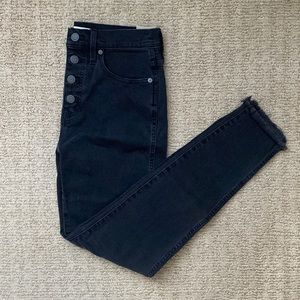 Madewell 10” High-Rise Black Skinny Jeans
